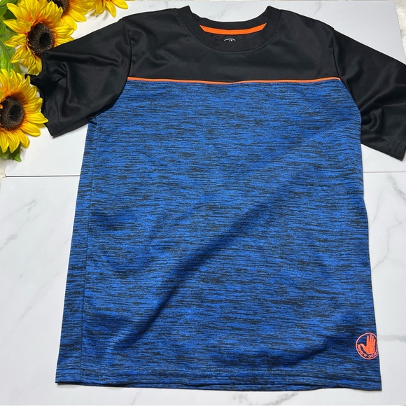 Boys' Blue and Black Athletic T-Shirt - Picture 1 of 3
